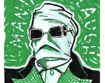 Maniacal Laugh! Original Invisible Man drawing
