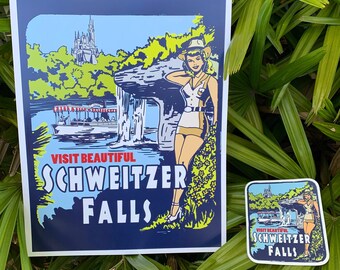 Vintage Schweitzer Pin Up Print