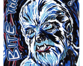 Original Art - Bite the Bullet! Original Wolfman drawing