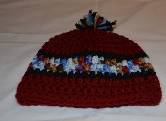 maroon baby hat