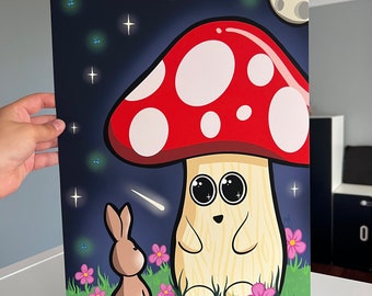 Fine Art Giclée Print 'The Mushroom and The Rabbit'