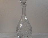 Clear Lead Crystal Etched with Wheat Palermo Wine Decanter 770ml