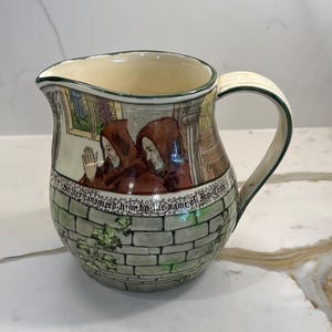 Royal Doulton Dickens Ware “The Jackdaw of Rheims” Pitcher Jug | D2632 Brown Transferware England