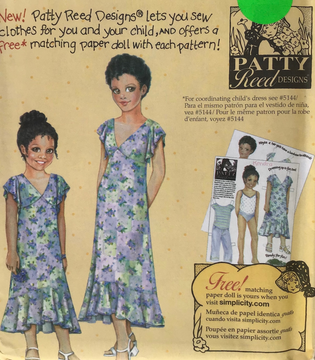 Simplicity Patty Reed Sewing Pattern: Empire Waist Dress, Girls ...