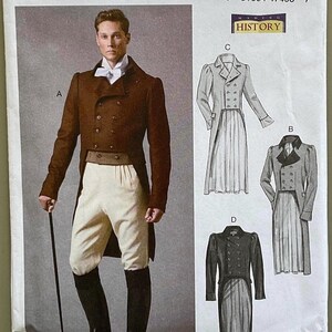 Butterick Regency Tailcoat & Frock Coat Sewing Pattern - UNCUT #6573 - Men&#39;s Costume Size 38-44