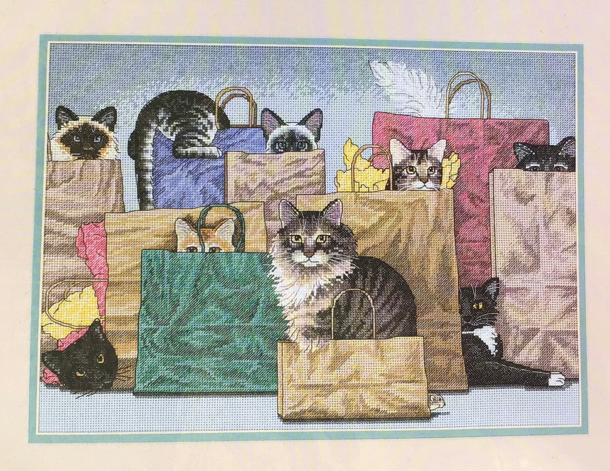 Bag Ladies Sunset Counted Cross Stitch KIT 13662 Kitty Etsy