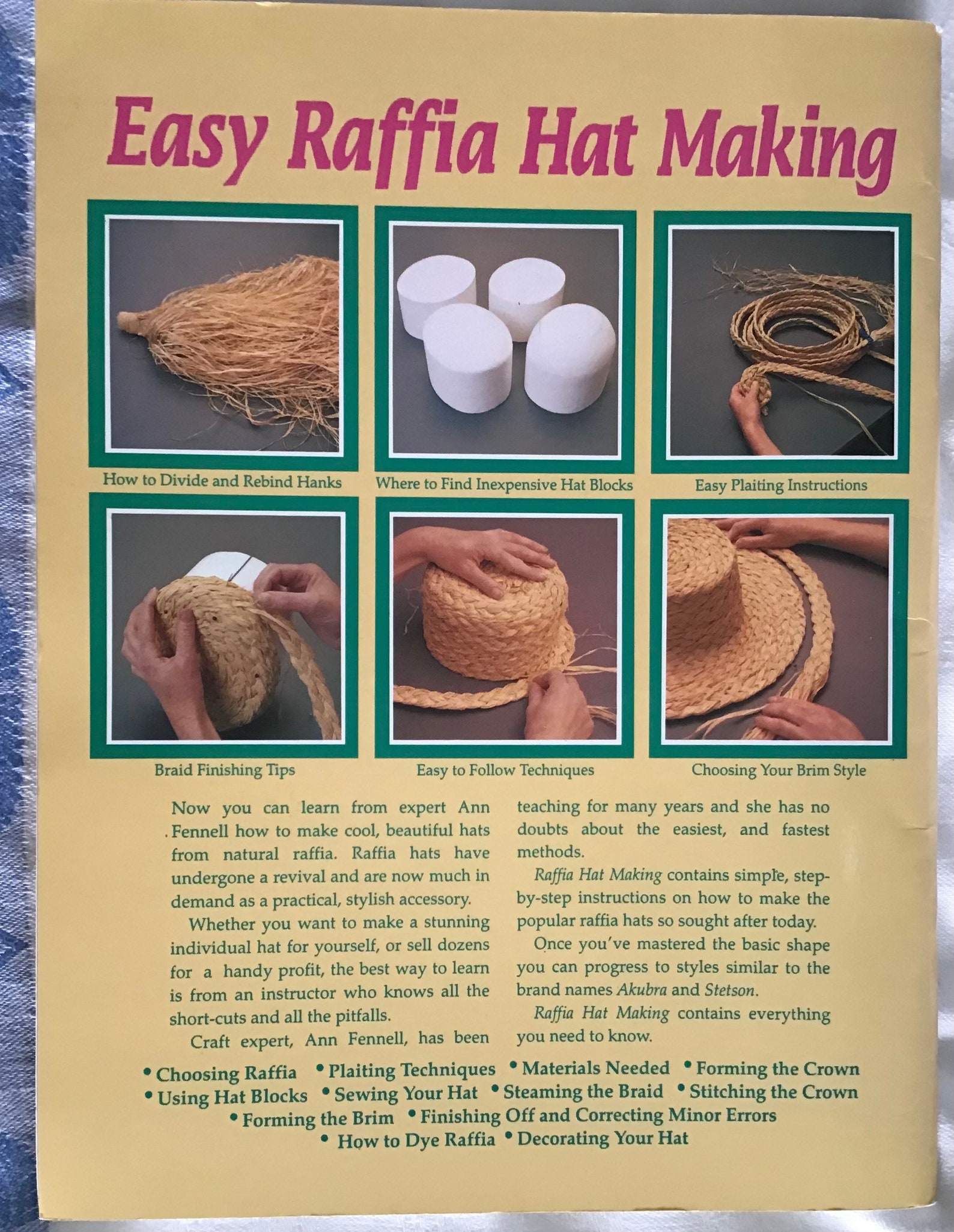 Raffia Hat Making Step by Step Guide Make & Decorate Etsy