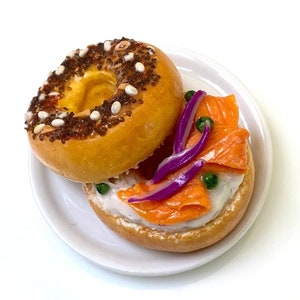 Bagel with Lox Sculpture by Shaolan Sung