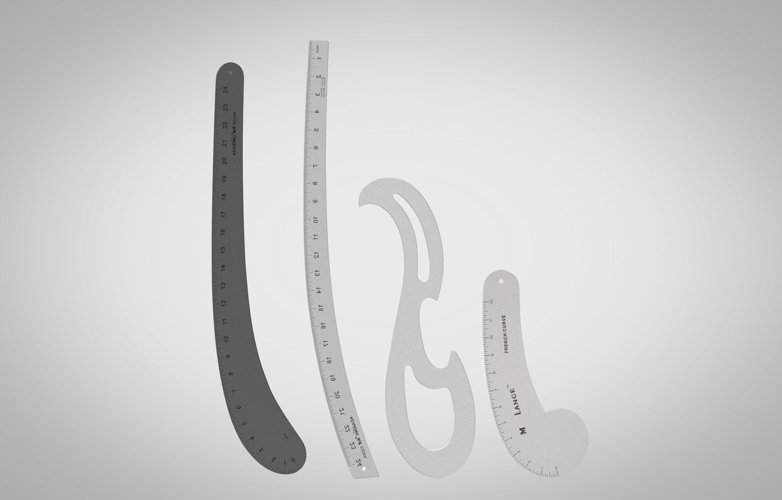 Digital Pattern Drafting Ruler Curves for Clo3d/marvelous Designer