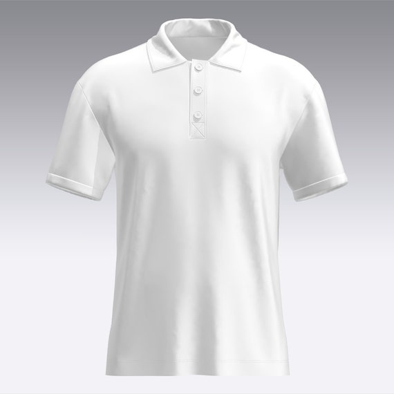 3D Digital Garment Men's Polo Shirt - Clo3d/marvelous