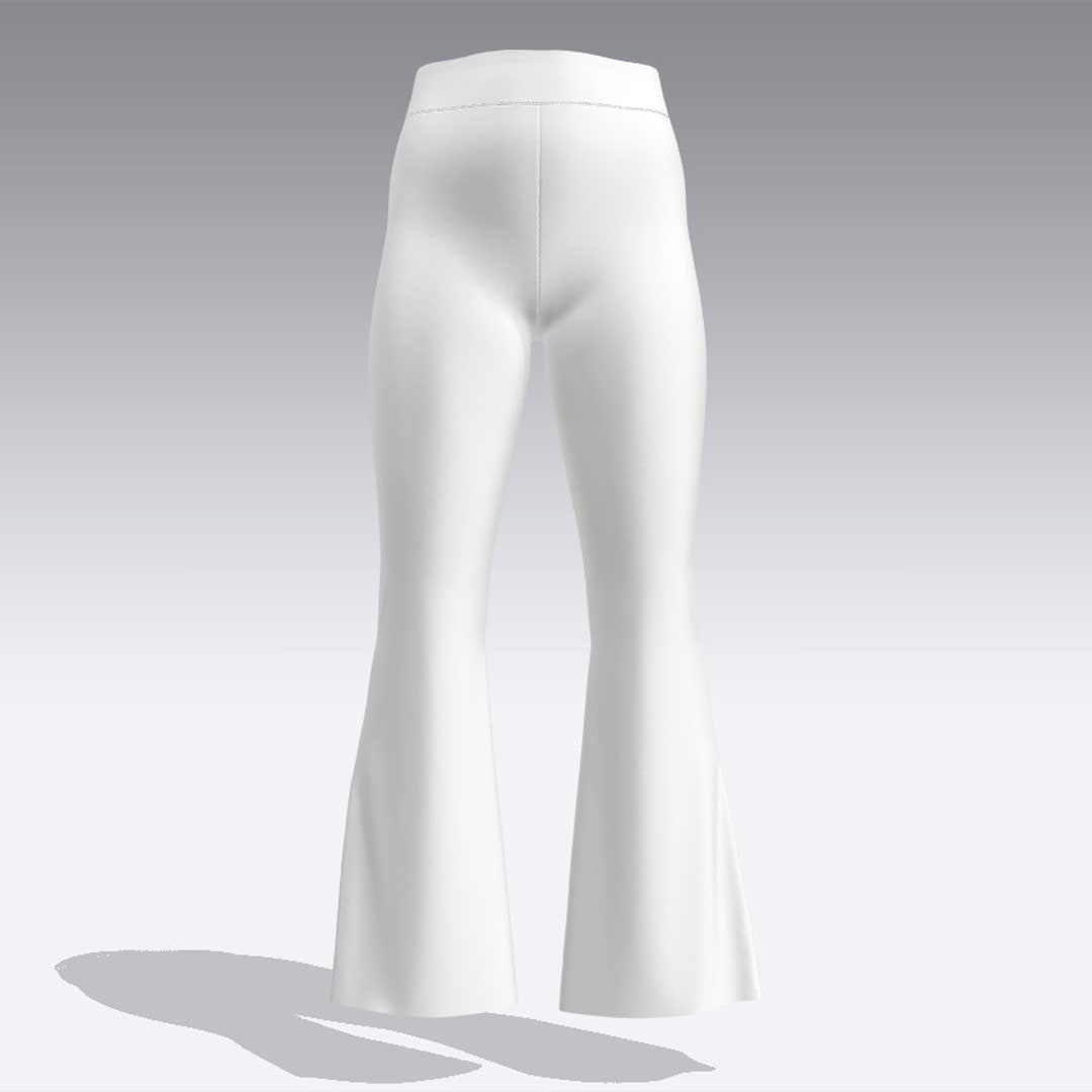 3D Digital Garment Women's Flare Pants Clo3d/marvelous Designer 2D/3D ZPRJ  