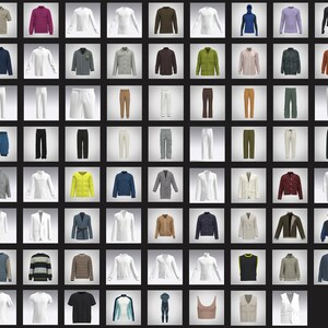 Full Men&#39;s 3D Garment Catalog - Clo3d/Marvelous Designer Template Designer Mock-up Streetwear 2D/3D/ZPRJ