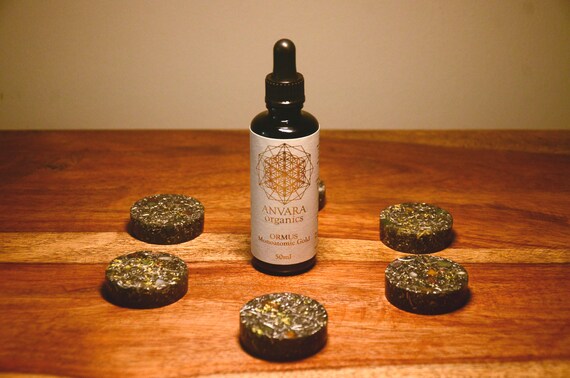 ORMUS Monoatomic Gold + Orgone Energy 23k Gold Grounding Generator Disk