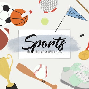 Sprzęt sportowy clipart / obrazy cyfrowe / natychmiastowe pobieranie