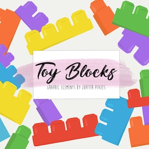 Blocks clipart / toy blocks digital images / graphics instant download