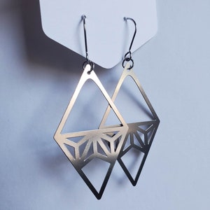 geometric dangle earring