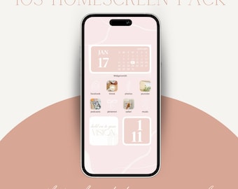 hand drawn aesthetic iOS icon pack (+ homescreen and widgets!)