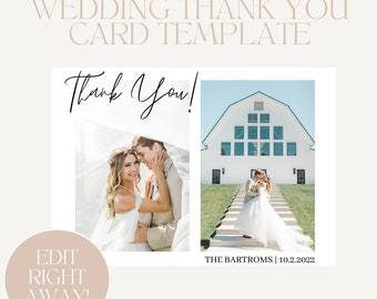 Minimal Aesthetic Wedding Thank You Card Template *DIGITAL PRODUCT* | julia k crist