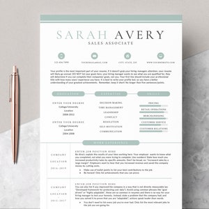 4 page Resume Template Cover Letter and References Template for MS Word DIY Printable Modern Resume | Resume Guide Writing Tips | Mac CV