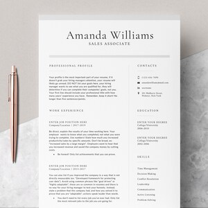 4 page Resume Template Cover Letter and References Template for MS Word DIY Printable Modern Resume | Resume Guide Writing Tips | Mac CV