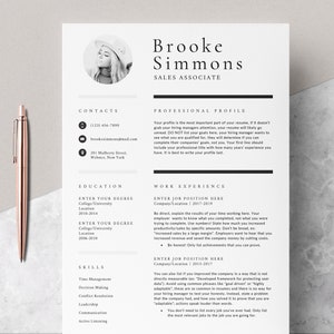 4 page Resume Template Cover Letter and References Template for MS Word DIY Printable Modern Resume | Resume Guide Writing Tips | Mac CV
