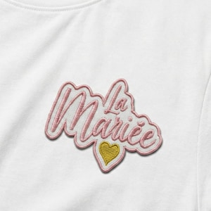 Patch Thermocollant EVJF Brodé La Mariée et Team pour Personnalisation Veste et Accessoires Groupe