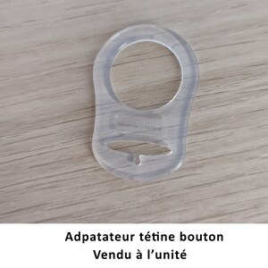 Adaptateur pour tétine style MAM, adaptateur en silicone attache sucette mam, adaptateur universel attache tétine bouton image 1