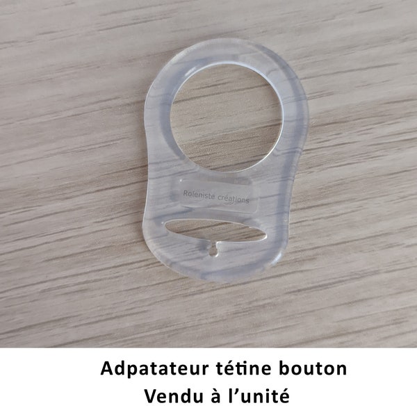 Adapter for MAM style pacifier, silicone adapter for mam pacifier clip, universal adapter for button pacifier clip