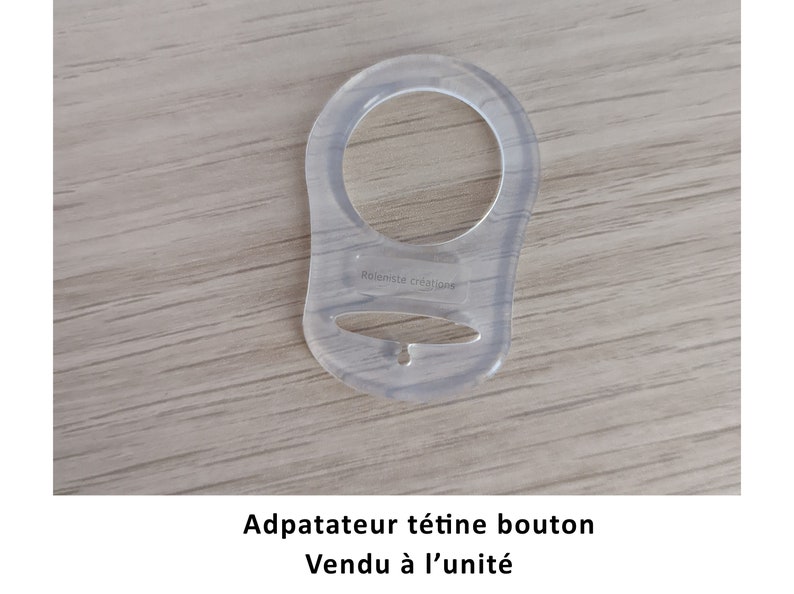 Adaptateur pour tétine style MAM, adaptateur en silicone attache sucette mam, adaptateur universel attache tétine bouton image 1