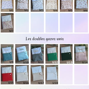 Personalized baby health record book cover with embroidered name - Personalized birth gift - Christening gift - Many colors image 9