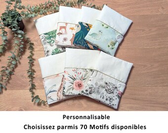 Protège carnet de santé personnalisé, Protège carnet en tissu personnalisable, cadeau naissance, baby shower, cadeau bébé et enfant