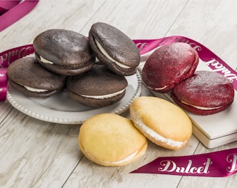 Assorted Whoopie Pie Gift Box | Box of 6 | Red Velvet Whoopie Pies | Chocolate Whoopie Pie |Lemon Whoopie Pie | Appreciation Gift