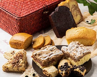 Assorted Baked Treats Gift Box | Sympathy Gift | Gourmet Cakes | Thinking of You Gift | Bakery Scones | Housewarming Gift | Kosher Desserts