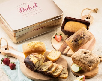 Dulcet Gift Baskets Assortment Loaf Cake in a Signature Tin, Yummy Flavors For Every Special Occasion – Holiday, for Men and Women