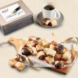 Dulcet gift basket Assorted Rugelach – Gourmet Pastry Dessert Tin | Luxury Bakery Gift for Housewarming, Thank You, Birthday & Holidays