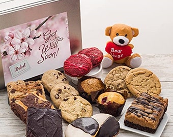 Gourmet Get Well Soon Gift Box With Teddy Bear