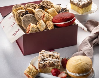 Gourmet Dessert Sampler Gift Box with Assorted Cookies and Bakery Treats Family Gift Basket Baked Goods Sweet Surprise Box For Mom
