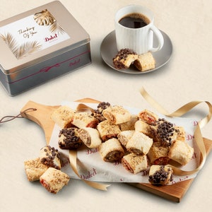 Dulcet gift basket Assorted Rugelach Gift Box | Luxury Dessert Tin |Housewarming Gift | Deluxe Pastry Gift | Dessert Gift Box