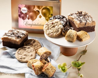 Dulcet gift basket Dessert Gift Box | Gourmet Bakery Tin | Congratulations Gift Basket |Old Fashioned Cookies | Gourmet Sweets