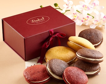 Assorted Whoopie Pie Gift Box | Box of 8 | Red Velvet Whoopie Pies | Chocolate Whoopie Pie |Lemon Whoopie Pie | Teacher Gift