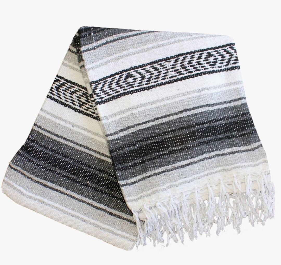 Hand Woven Mexican Falsa Blanket Great for Yoga Beach Etsy