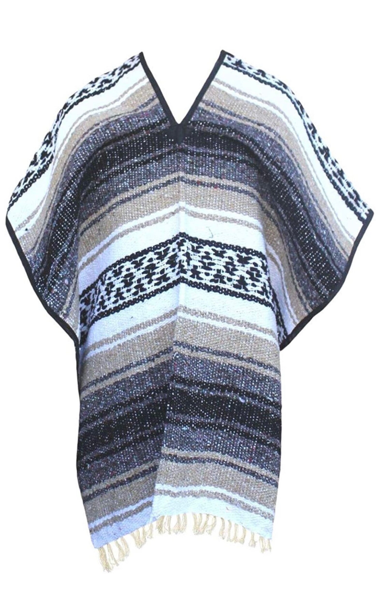 Classic Mexican Blanket Poncho Etsy