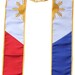 Philippines Graduation Stole Sash Filipino Embroidered Silk Flag Scarf