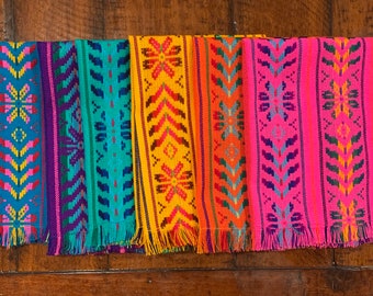 Set of 6 Mexican Fiesta Rebozo Napkins placemats. Cinco de Mayo decor