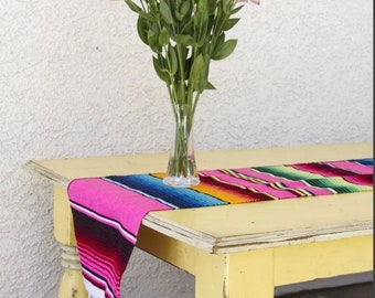 Mexican serape Blanket Table Runner for Fiesta, Weddings, Showers, Cinco de Mayo