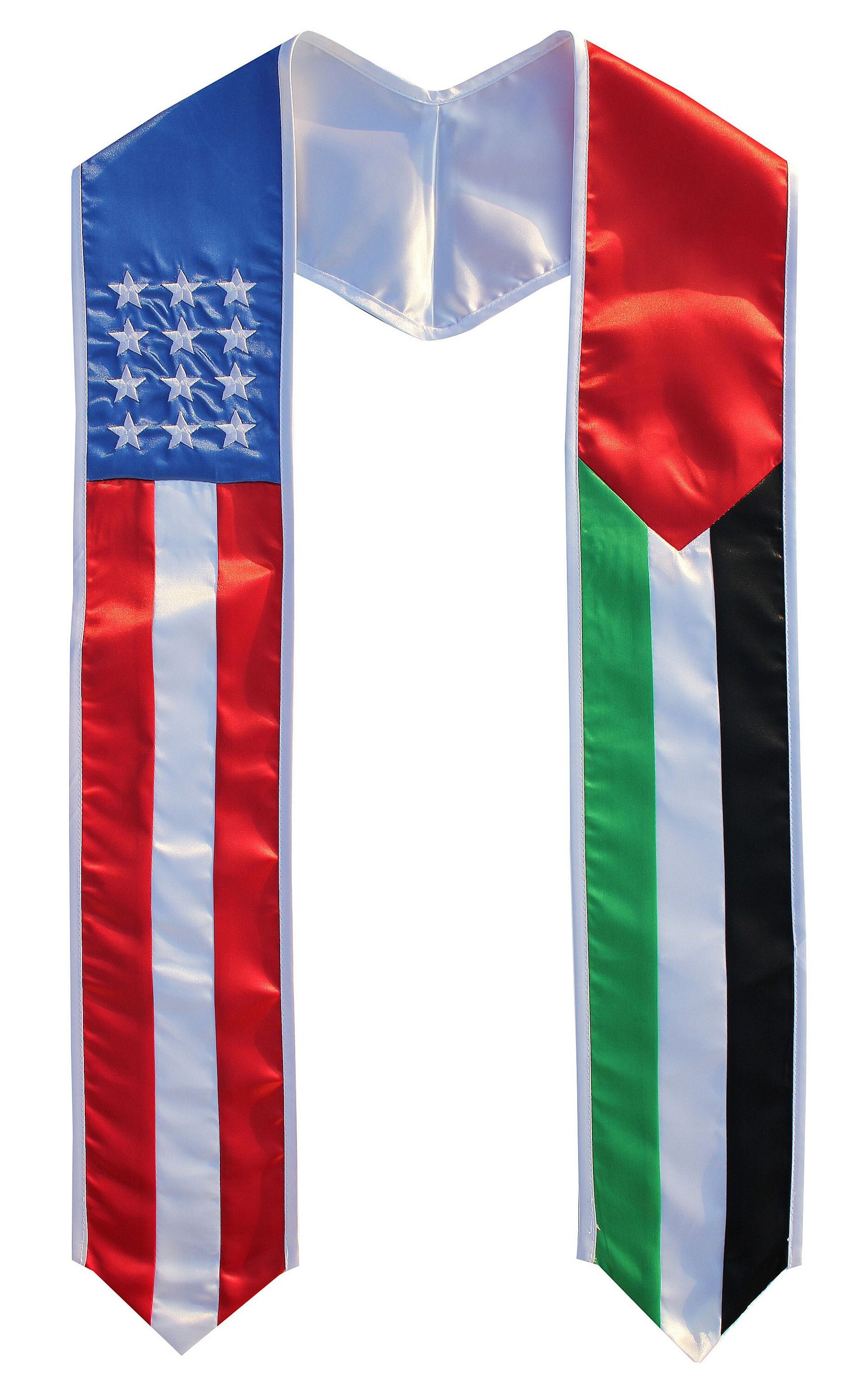 PALESTINE Combo USA Graduation Stole Sash Embroidered Silk Etsy