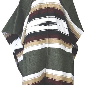 Eastwood Diamond Mexican Western Cowboy Poncho Costume Sweater, Handwoven