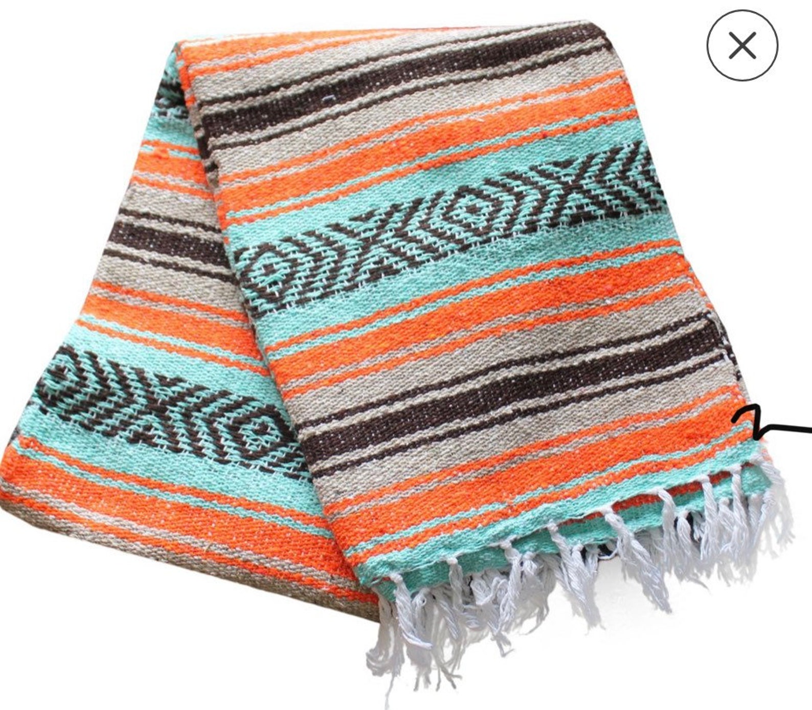 Xlarge Hand Woven Mexican Falsa Blanket Great for Yoga Etsy