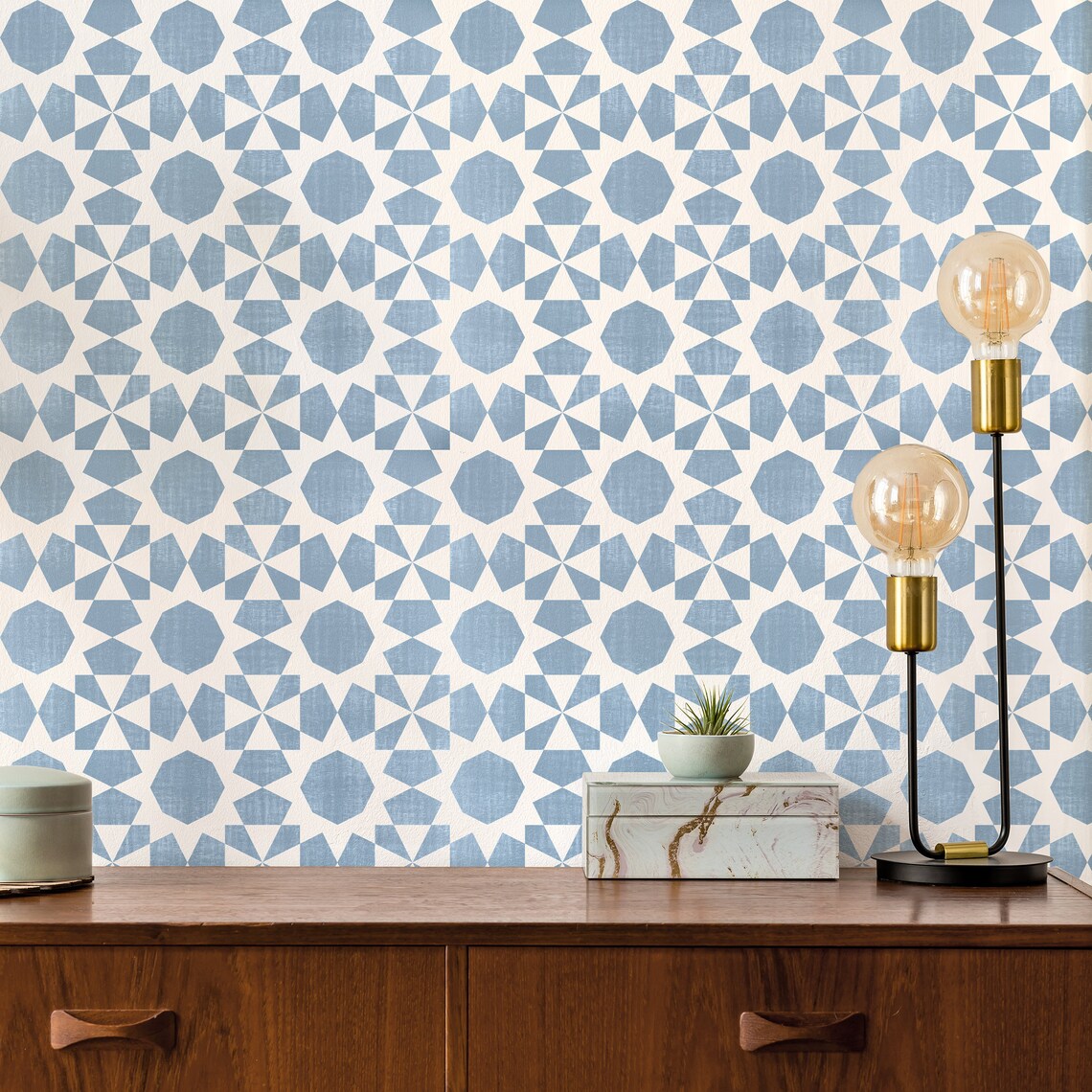 Starburst Peel & Stick Vinyl Canvas Wallpaper Panel | Etsy