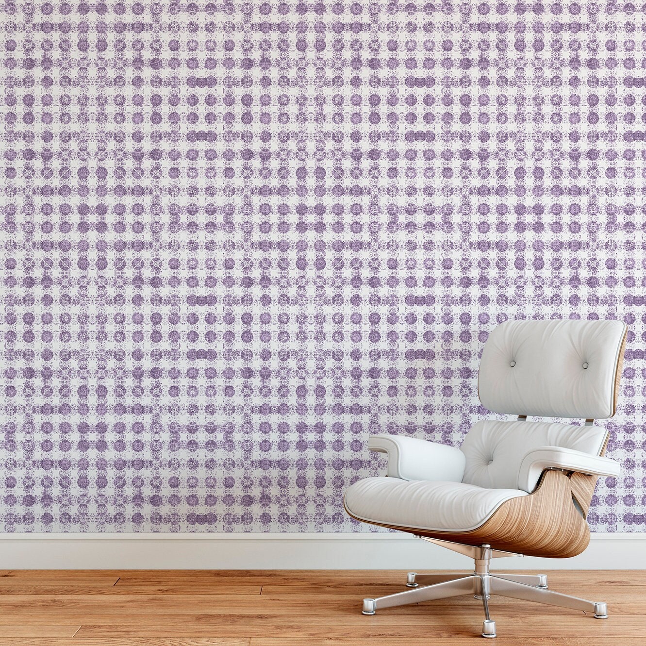Amelia French Country Peel and Stick Wallpaper Purple Polka - Etsy